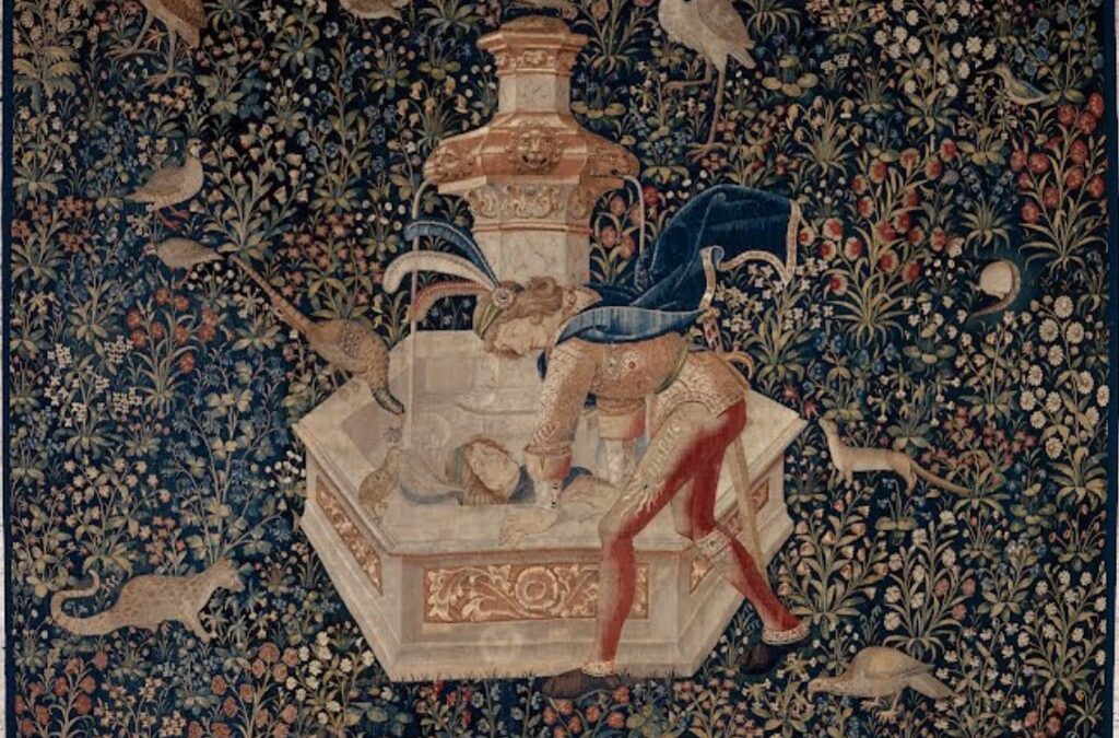 Arazzo fiammingo con Narciso alla fonte, 1500 ca., Museum of Fine Arts, Boston