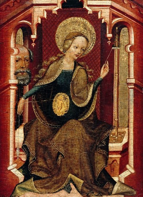 Maestro di Erfurt: Madonna filatrice (XV sec.) (figura 15)
